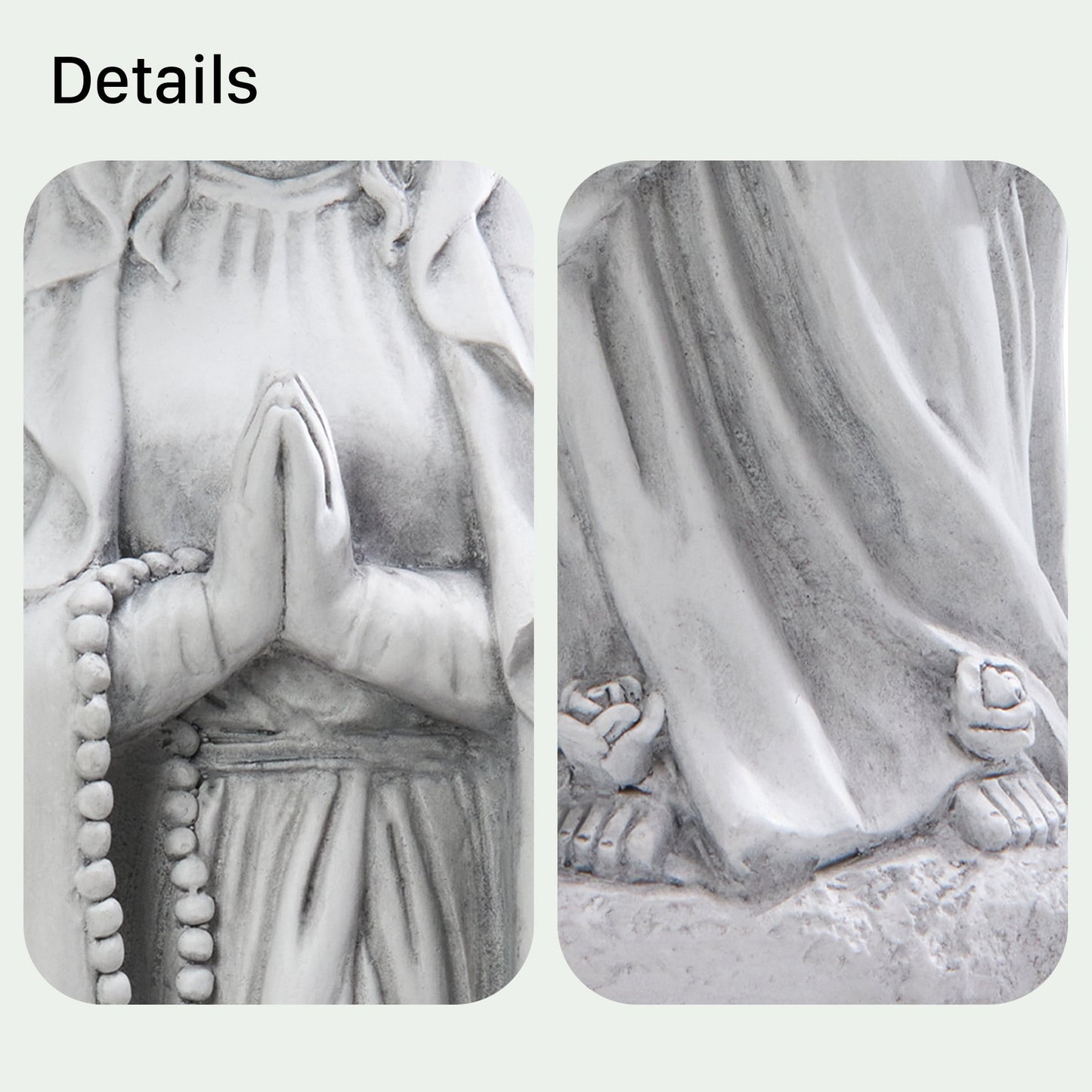 deorab virgin mary praying statue 29.9 inch tall outdoor garden religious decorations statue clearance for home yard patio lawn hallway decor sculpture magnesium oxide stone