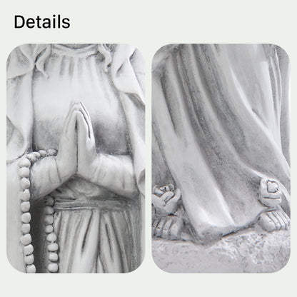 DEORAB Virgin Mary Praying Statue 29.9 Inch Tall Outdoor Garden Religious Decorations Statue Clearance for Home Yard Patio Lawn Hallway Decor Sculpture Magnesium Oxide Stone