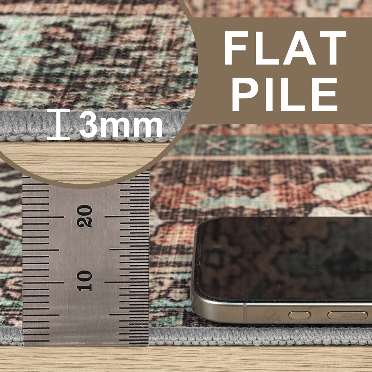 deorab 5x7 area rugs for living room, machine washable bedroom rugs distressed vintage print large throw rug dining room aesthetic, non slip carpet with gripper, ultra-thin