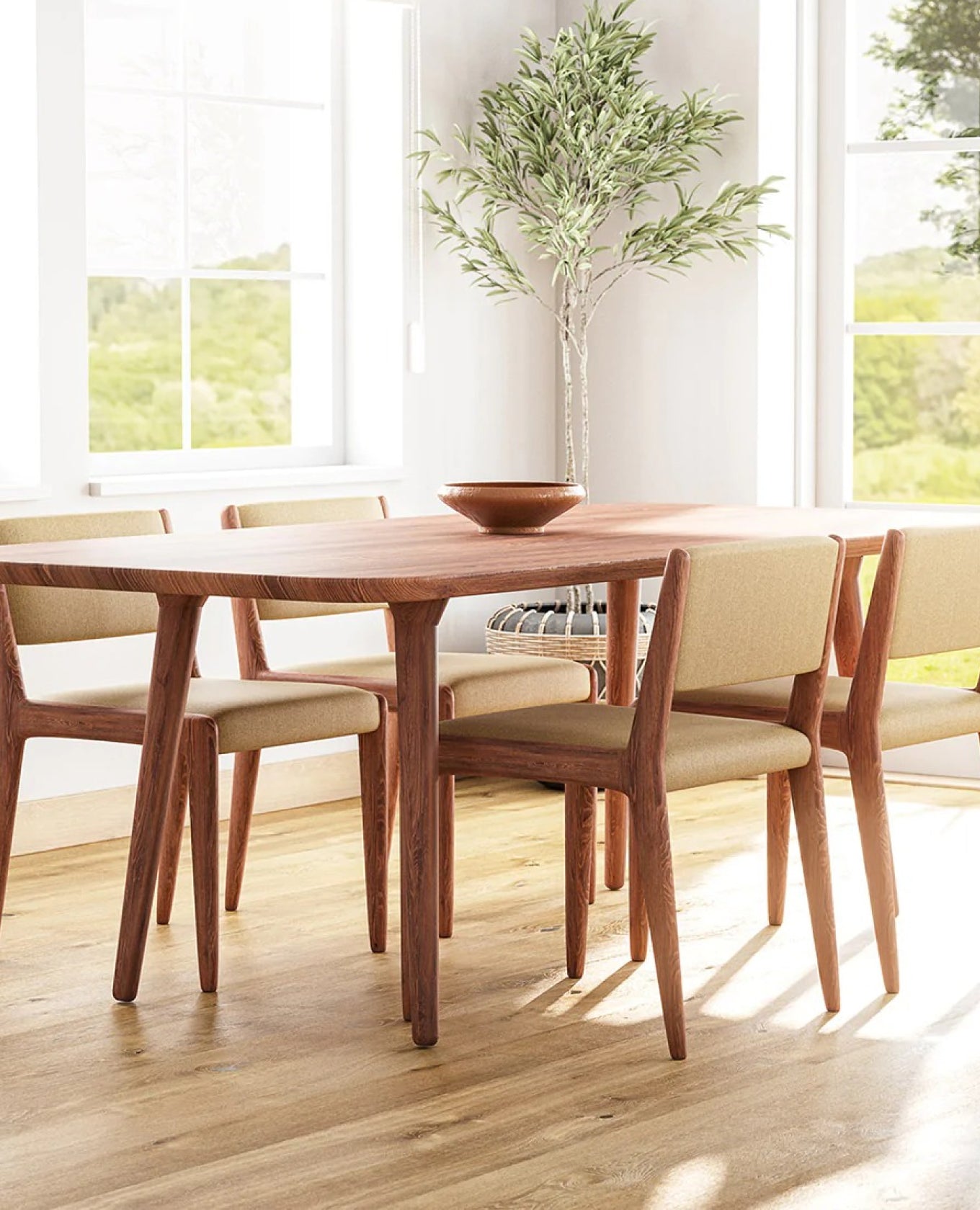 jasmi dining chair in natural latex