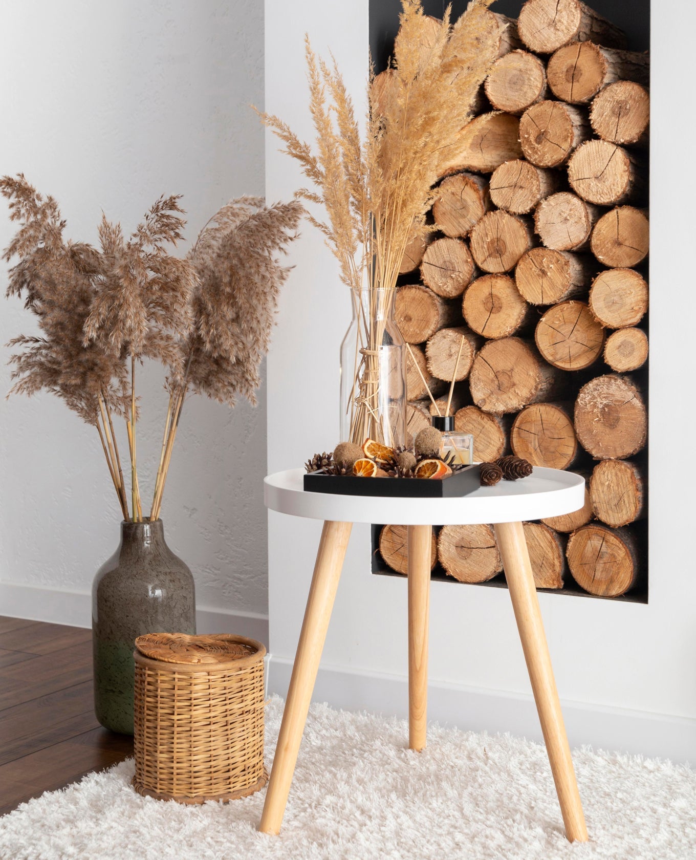 storage wooden side table