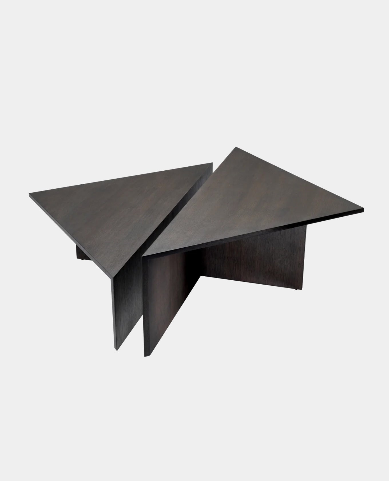 Dark Brown Triangular Coffee Table