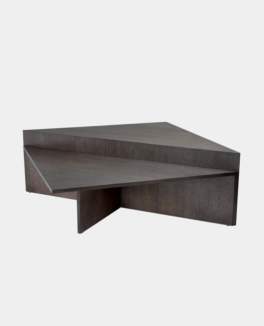 Dark Brown Triangular Coffee Table