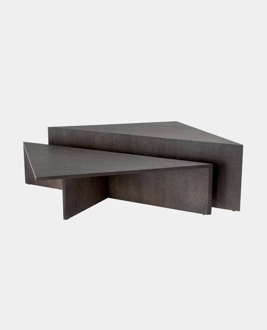 Dark Brown Triangular Coffee Table