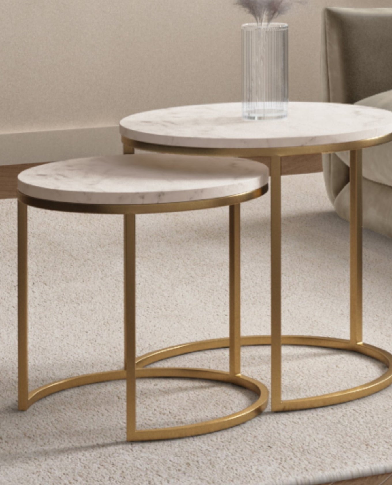 marble nesting tables