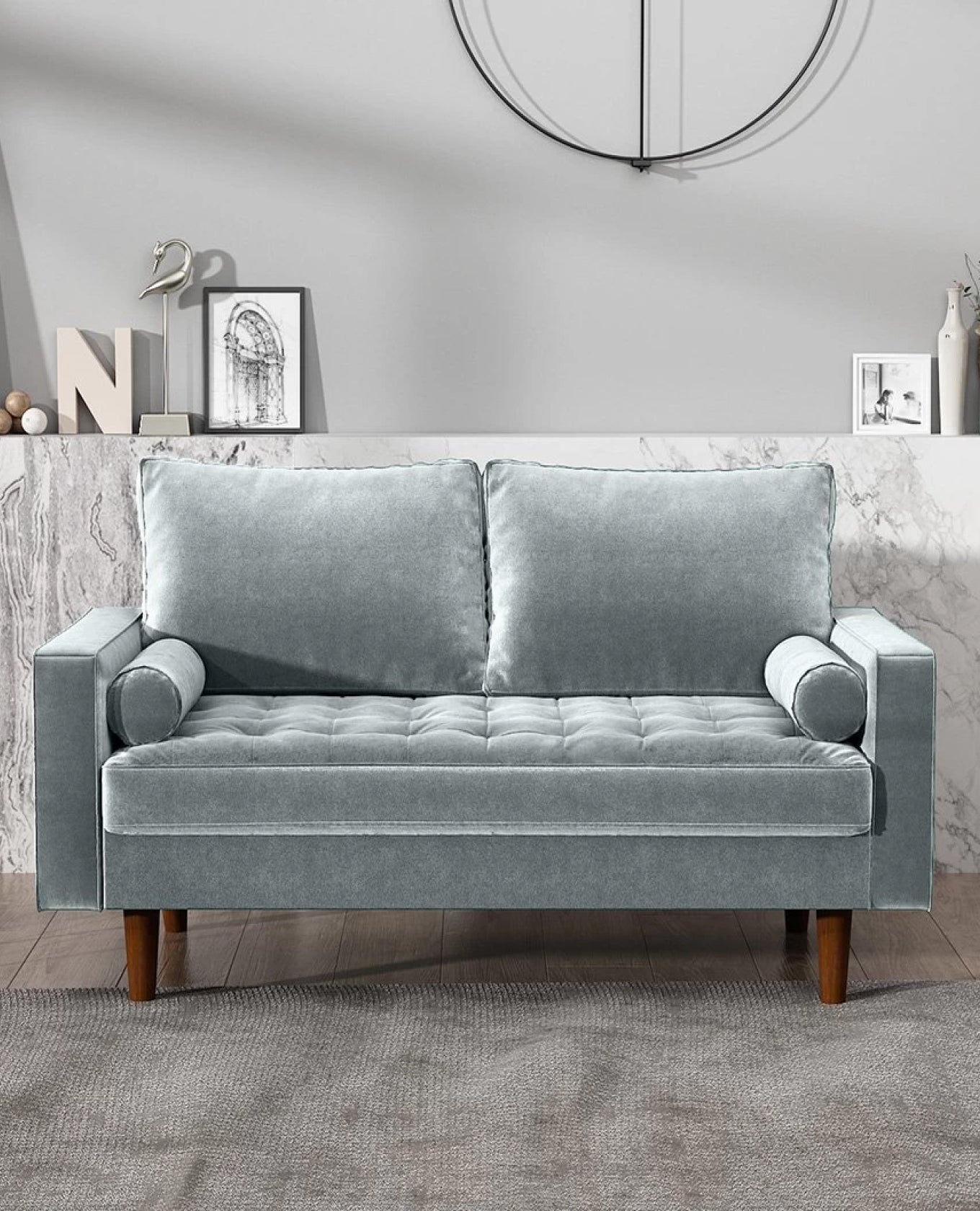 modway valour velvet tufted sofa