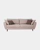 Modern Grey Fabric Sofa With Pillows