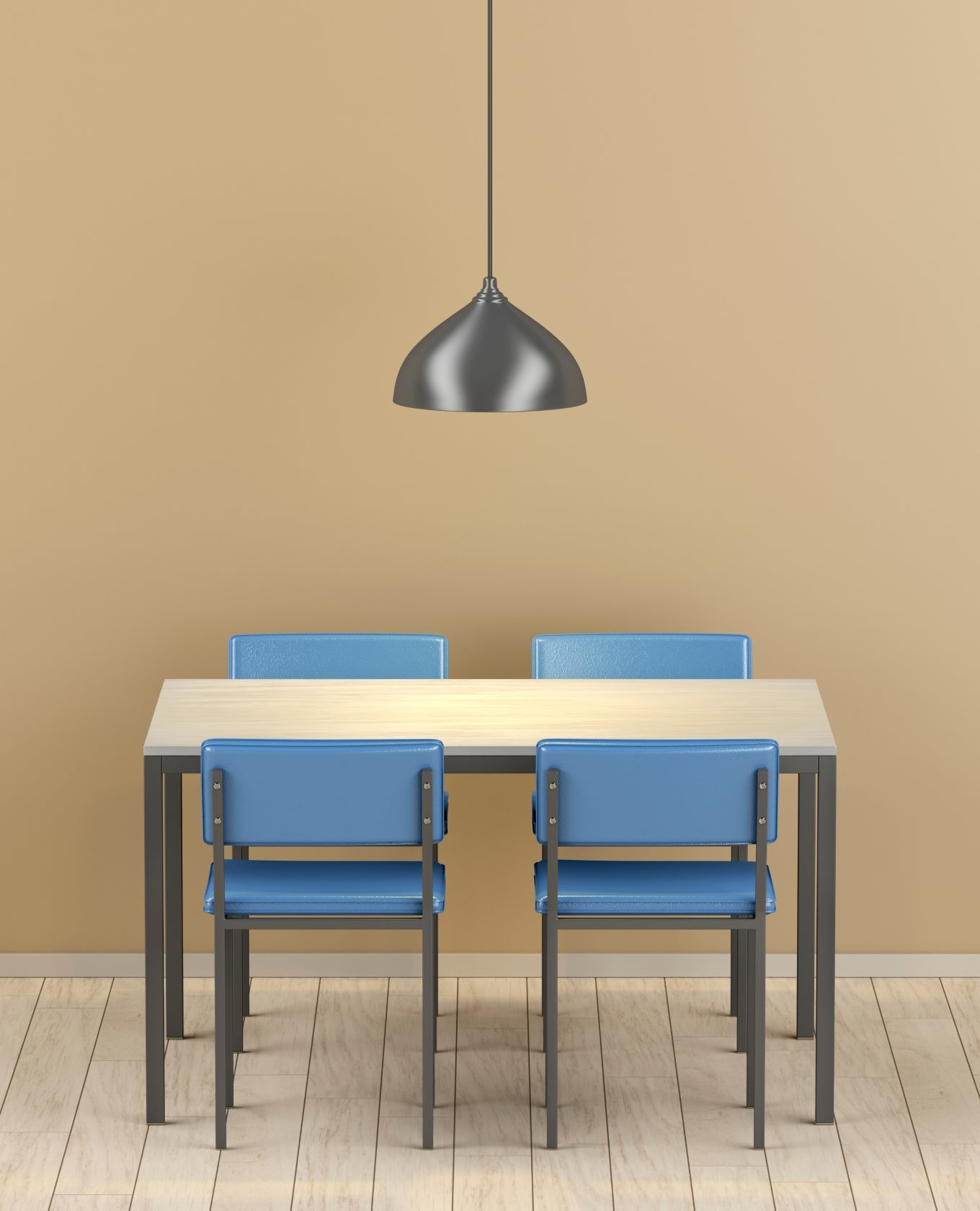 black metal single hanging light