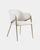 Luxury Brass Mink Velvet Dining Chair