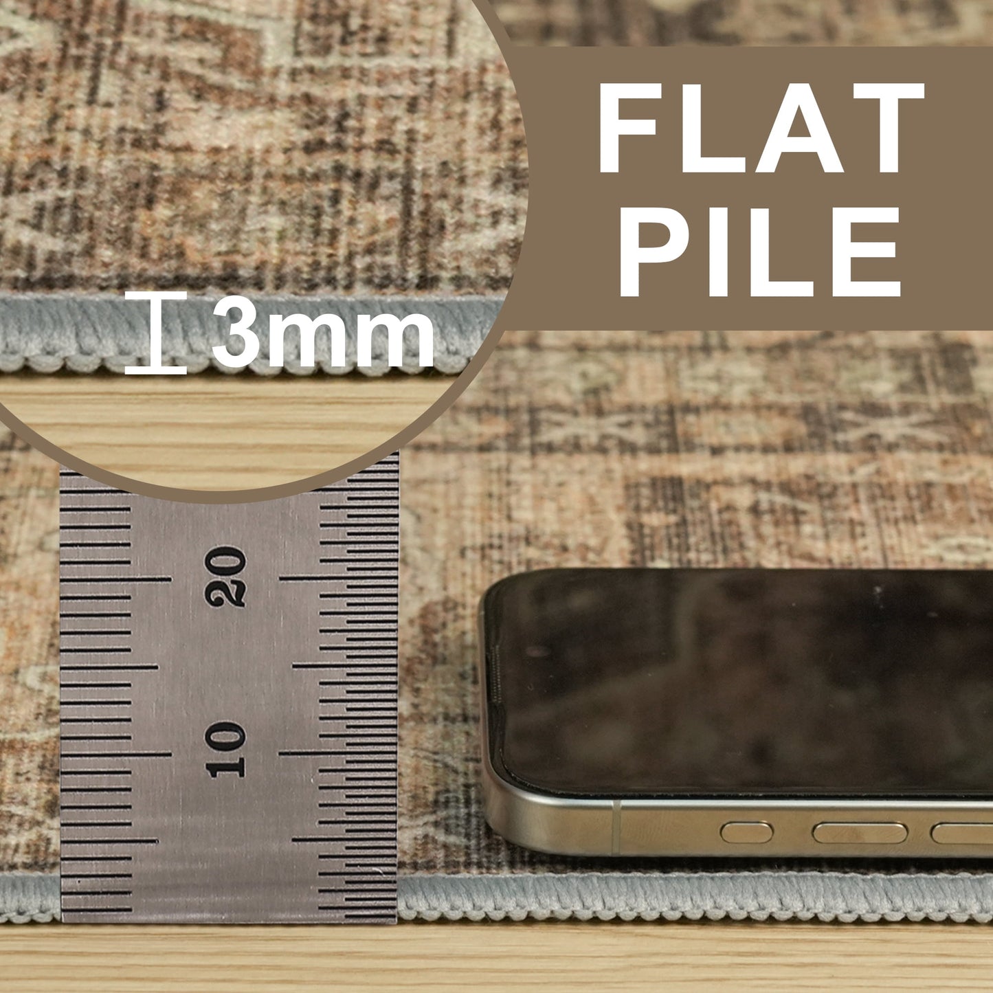 deorab runner rug 2x7 non slip hallway vintage rugs, machine washable lightweight mat for living room, entryway, bedroom, kitchen and passage, ultra-thin